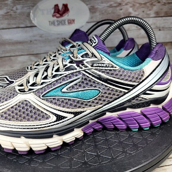 Brooks Ghost 5 Women's Size 7.5 Purple White Athletic Walking Running Shoes - Picture 4 of 10